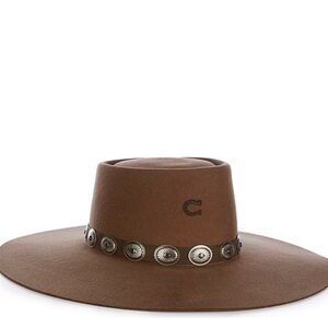 Charlie 1 Horse High Dessert Brown Wide Brim Hat with Concho Band